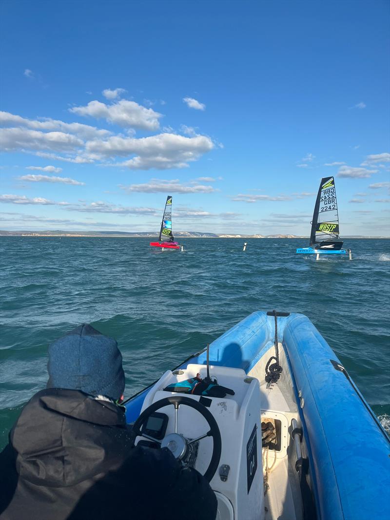 Foiling Race Coach course in Portland Harbour photo copyright James Parker Mowbray taken at Weymouth & Portland Sailing Academy and featuring the WASZP class