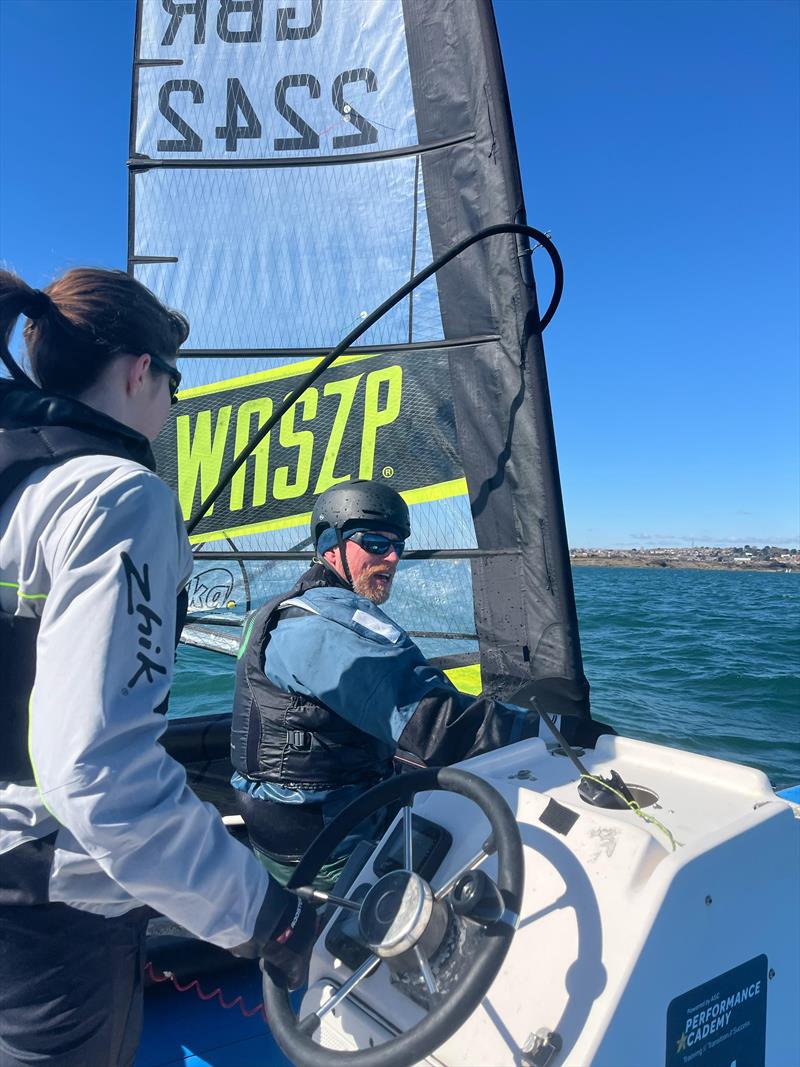 Foiling Race Coach course in Portland Harbour photo copyright James Parker Mowbray taken at Weymouth & Portland Sailing Academy and featuring the WASZP class