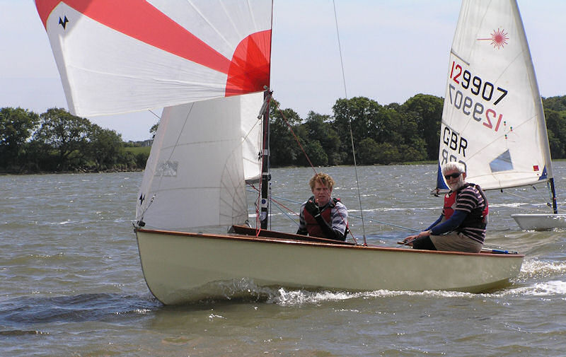 Richard Wilde and David Wakefield were narrow winners of the medium handicap class at the Dell Quay SC Regatta photo copyright Liz Sagues taken at Dell Quay Sailing Club and featuring the Wayfarer class