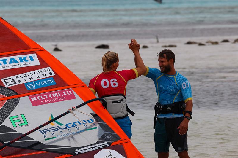 Sosnowski and Brodholt after their heat - 2023 FPT King and Queen of the Caribbean - Day 2 - photo © Freestyle Pro Tour