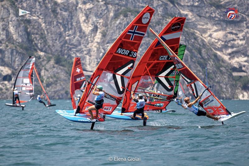 Formula Foil World Championship at Circolo Surf Torbole photo copyright Elena Giolai taken at Circolo Surf Torbole and featuring the Windsurfing class