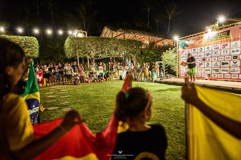 Vila Kalango's Paolo Piatti welcomes competitors at the opening ceremony - Sol WingFoil Racing World Cup Brazil - photo © IWSA media/ Robert Hajduk