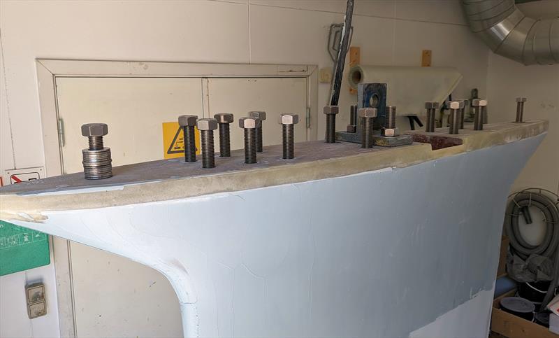 A keel at X-Yachts is prepared before being bolted to the Heart of Steel - photo © Mark Jardine