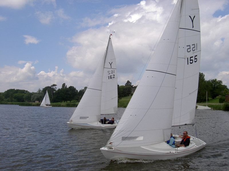 Close racing on Black Horse Broad for the Yeomans photo copyright Sam Bennett taken at Horning Sailing Club and featuring the Yeoman/Kinsman class