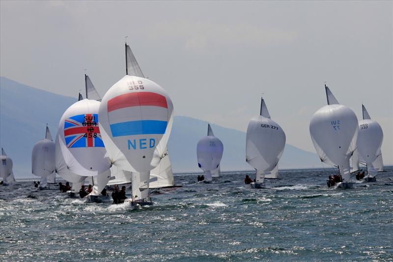 Yngling Open Springtime Championship day 1 photo copyright Elena Giolai taken at Fraglia Vela Riva and featuring the Yngling class